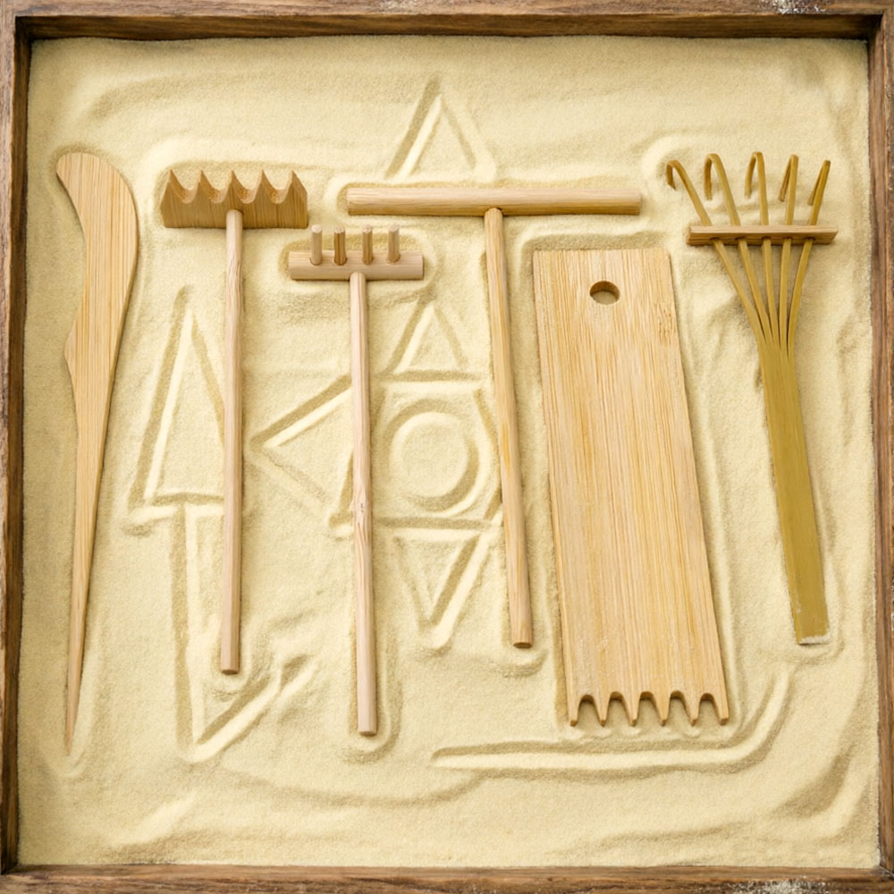 Gardening Tools Drawing - Kit de Ferramentas de Bambu para