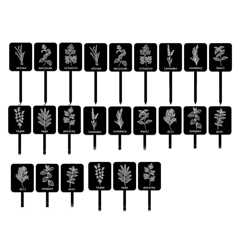 24 Etiquetas de Acrílico para  - Gardening Tools With Names avaliação e preço
